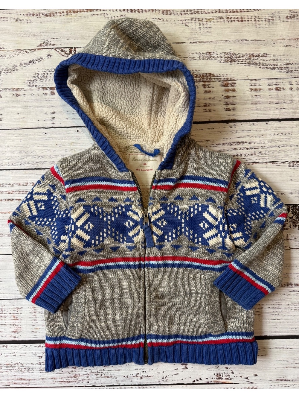 Hanna Andersson Sweater Jacket Size 80 18/24M